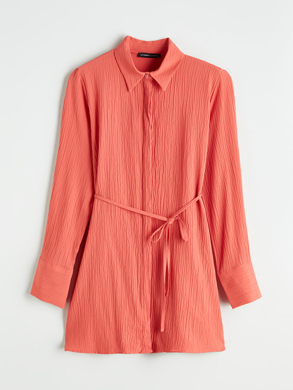 LCWAIKIKI Classic Textured Women's Shirt Tunic -S5PJ63Z8-GYX