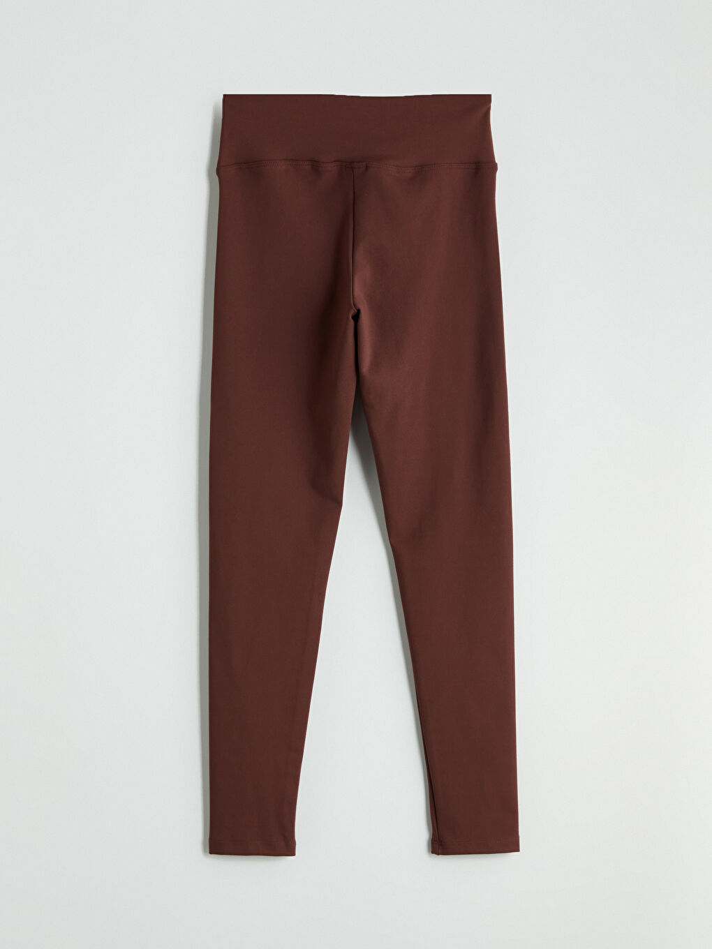 Kahverengi Kadın Beli Lastikli Düz İçlik Tayt-4