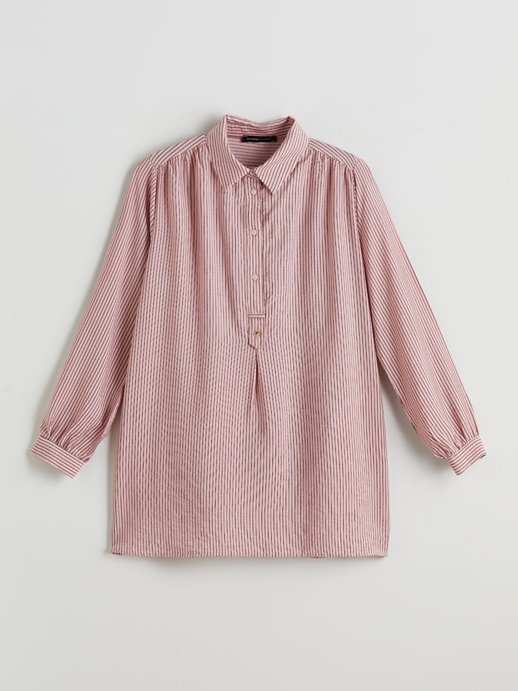 LCWAIKIKI Classic Striped Oversize Women's Shirt Tunic -S5PJ69Z8-LHK