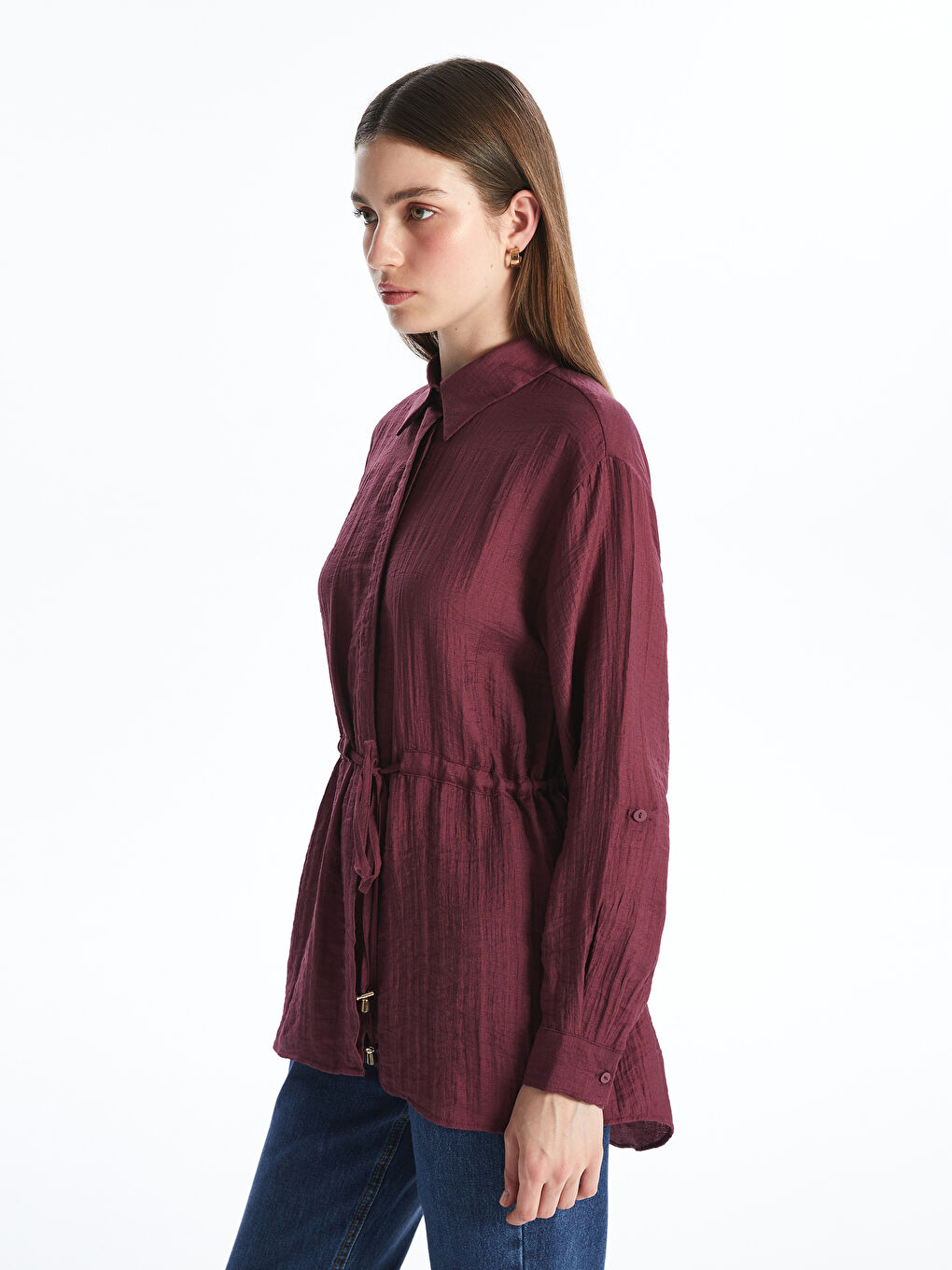 LCWAIKIKI Classic Woman RED Shirt Tunic -S5PJ72Z8-HRG