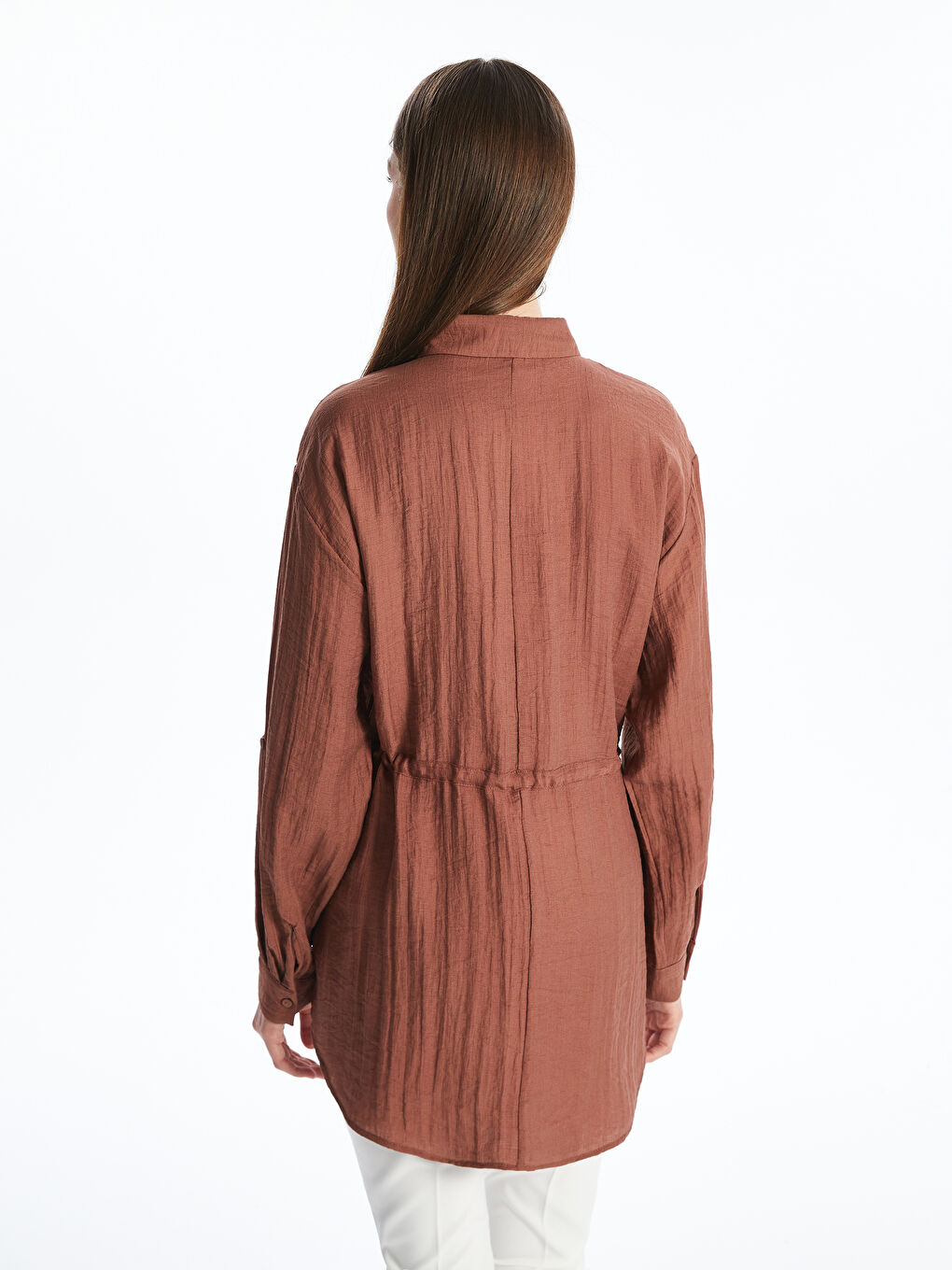 LCWAIKIKI Classic Woman BROWN Shirt Tunic -S5PJ72Z8-R1X