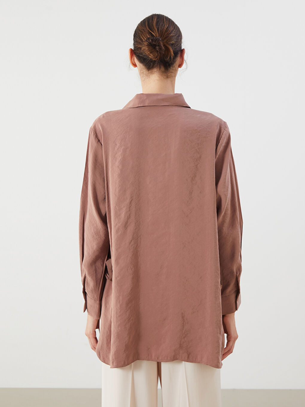 LCWAIKIKI Classic Woman BROWN Shirt Tunic -S5PJ75Z8-R1X