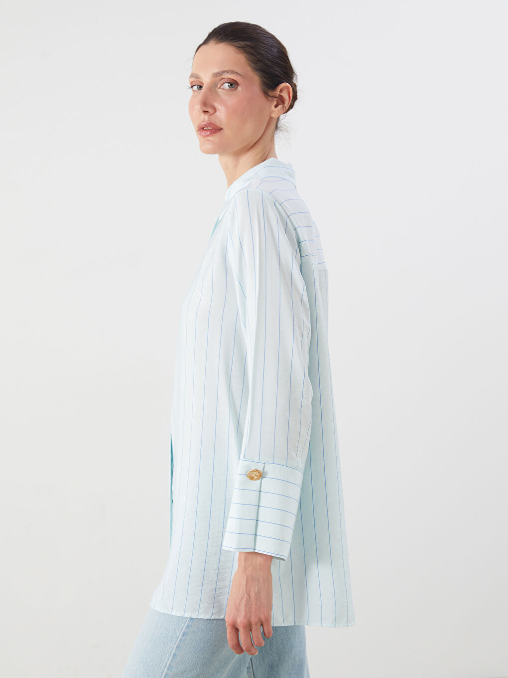 LCWAIKIKI Classic Striped Women's Shirt Tunic -S5PJ76Z8-LFN