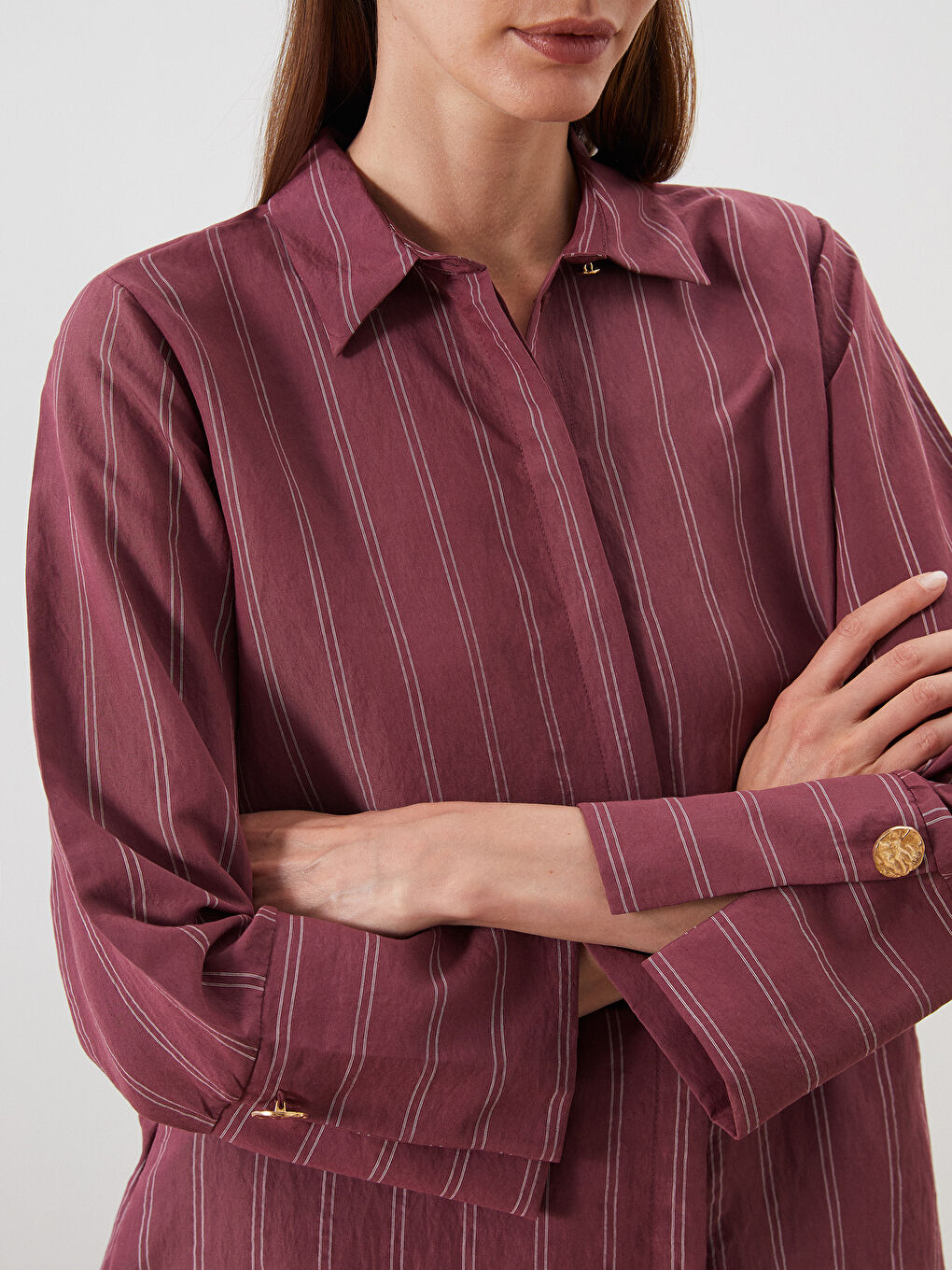 LCWAIKIKI Classic Woman BORDEAUX Shirt Tunic -S5PJ78Z8-LET