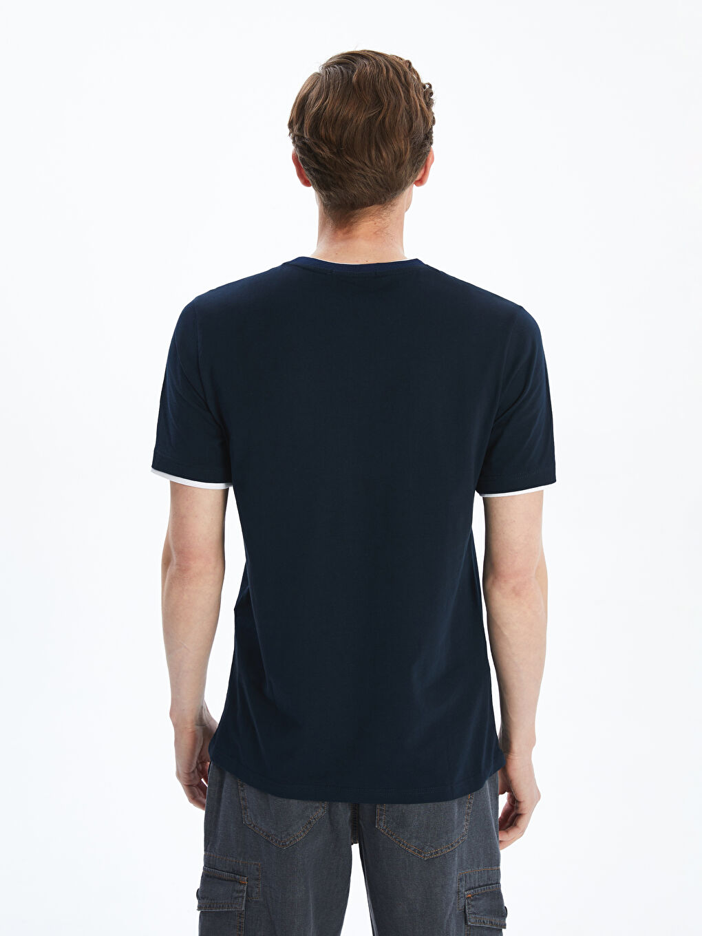 T-shirt en Jersey Imprimé à Col Rond pour Hommes-3