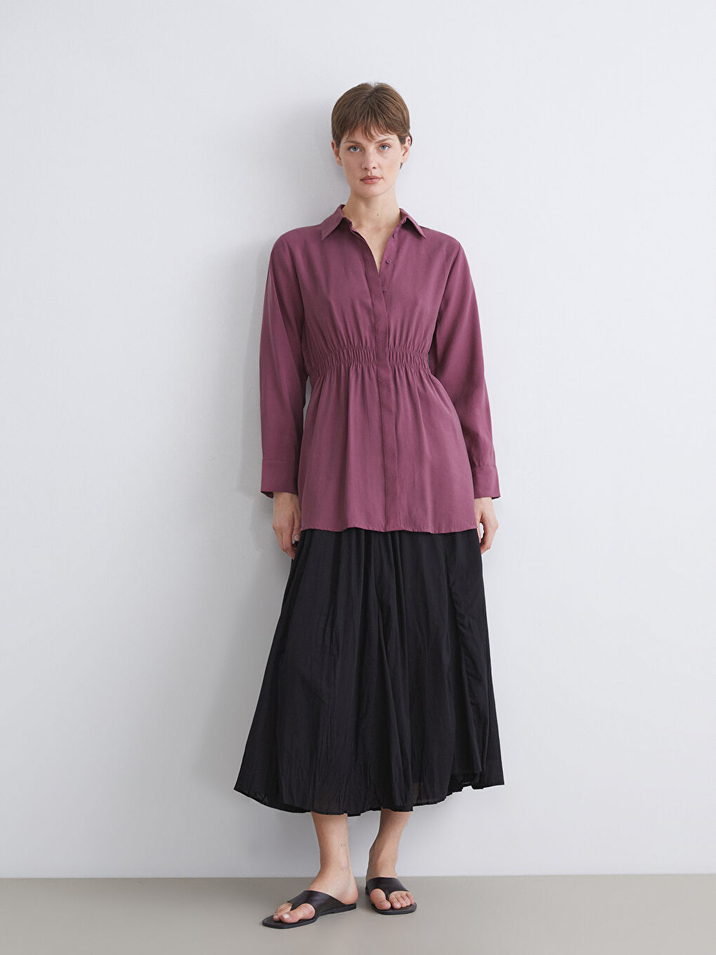 LCWAIKIKI Classic Woman BORDEAUX Shirt Tunic -S5PK00Z8-EXC