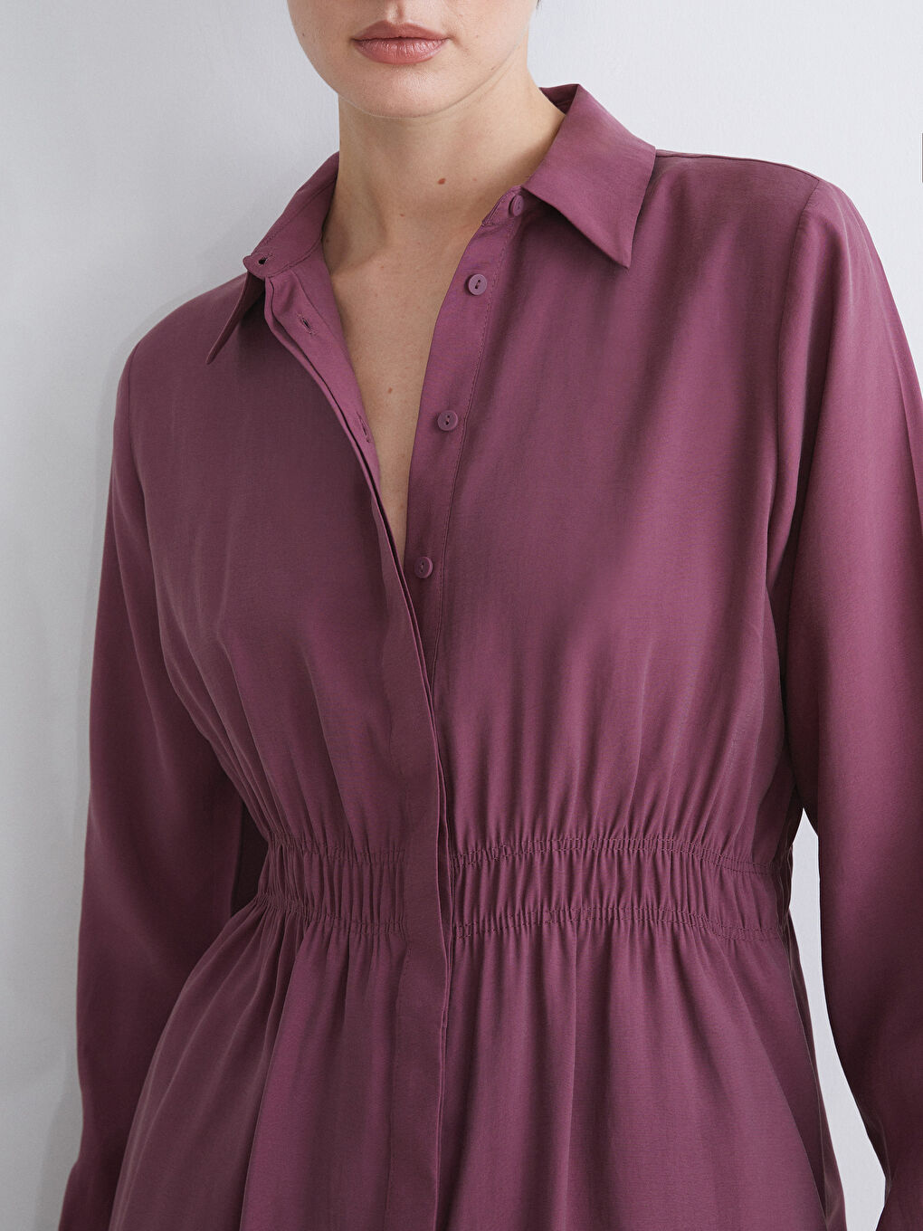 LCWAIKIKI Classic Woman BORDEAUX Shirt Tunic -S5PK00Z8-EXC