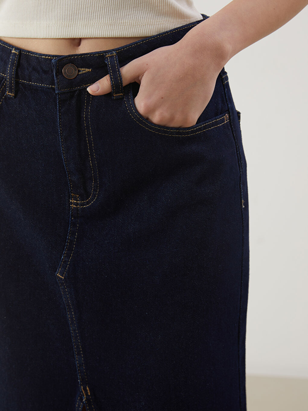 Woman BLUE Denim Skirt -S5PK07Z8-J0N