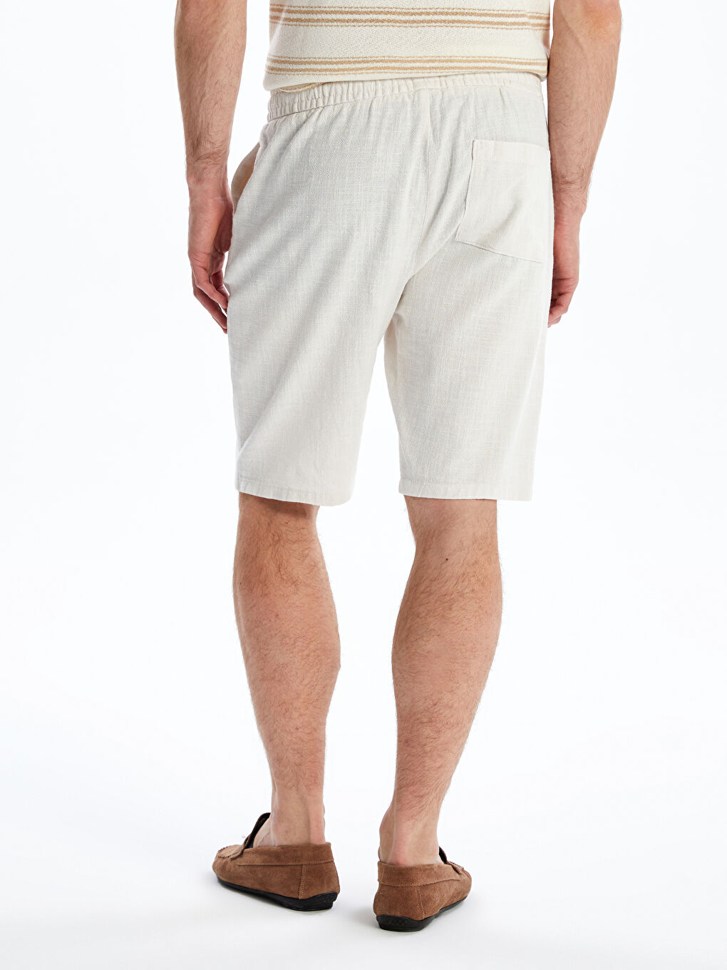 Standard Fit 100% Linen Men's Shorts -S5PK08Z8-R9J