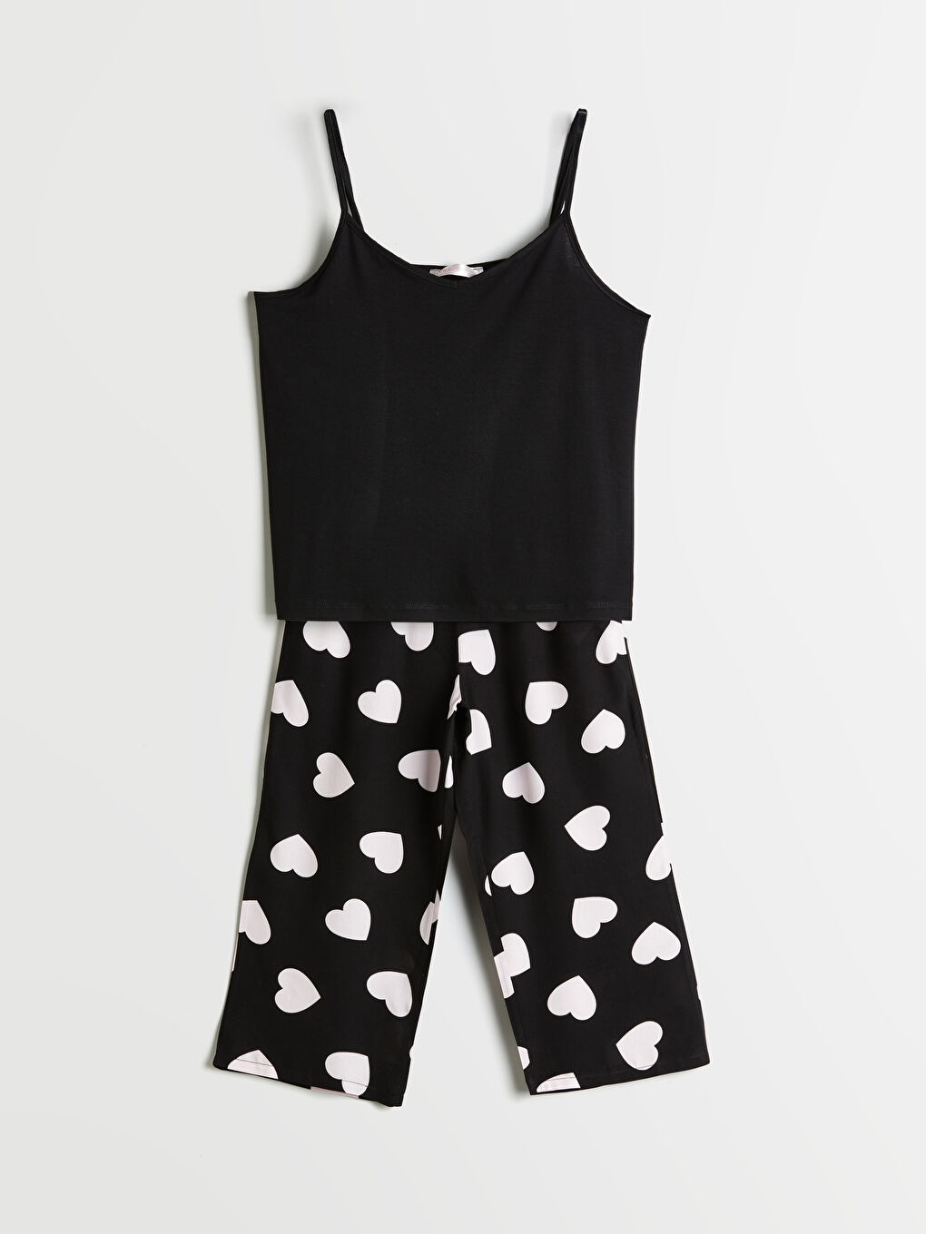 Woman BLACK Capri Pyjamas Set -S5PK23Z8-LQJ