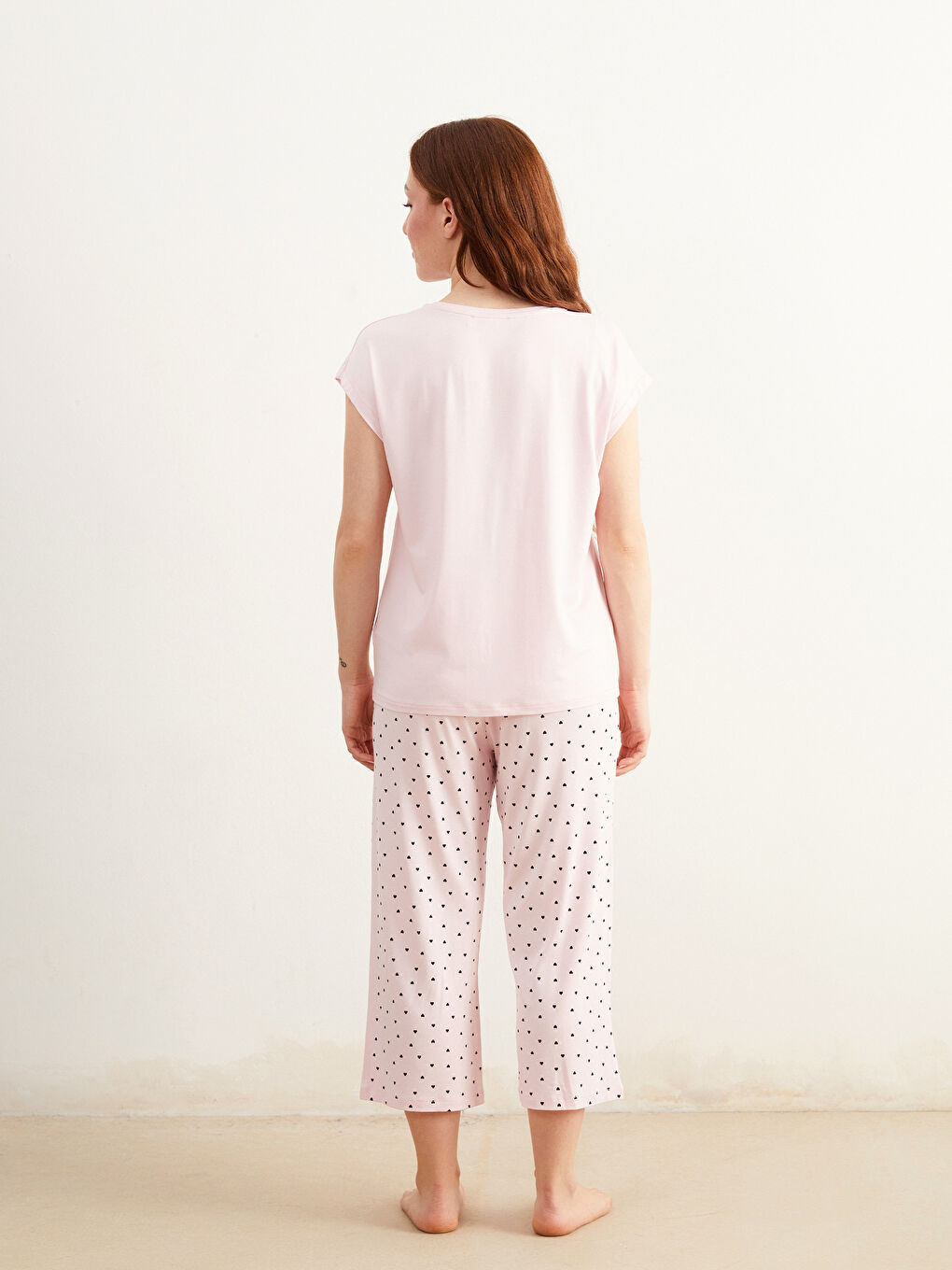 Woman PINK Capri Pyjamas Set -S5PK25Z8-LT4