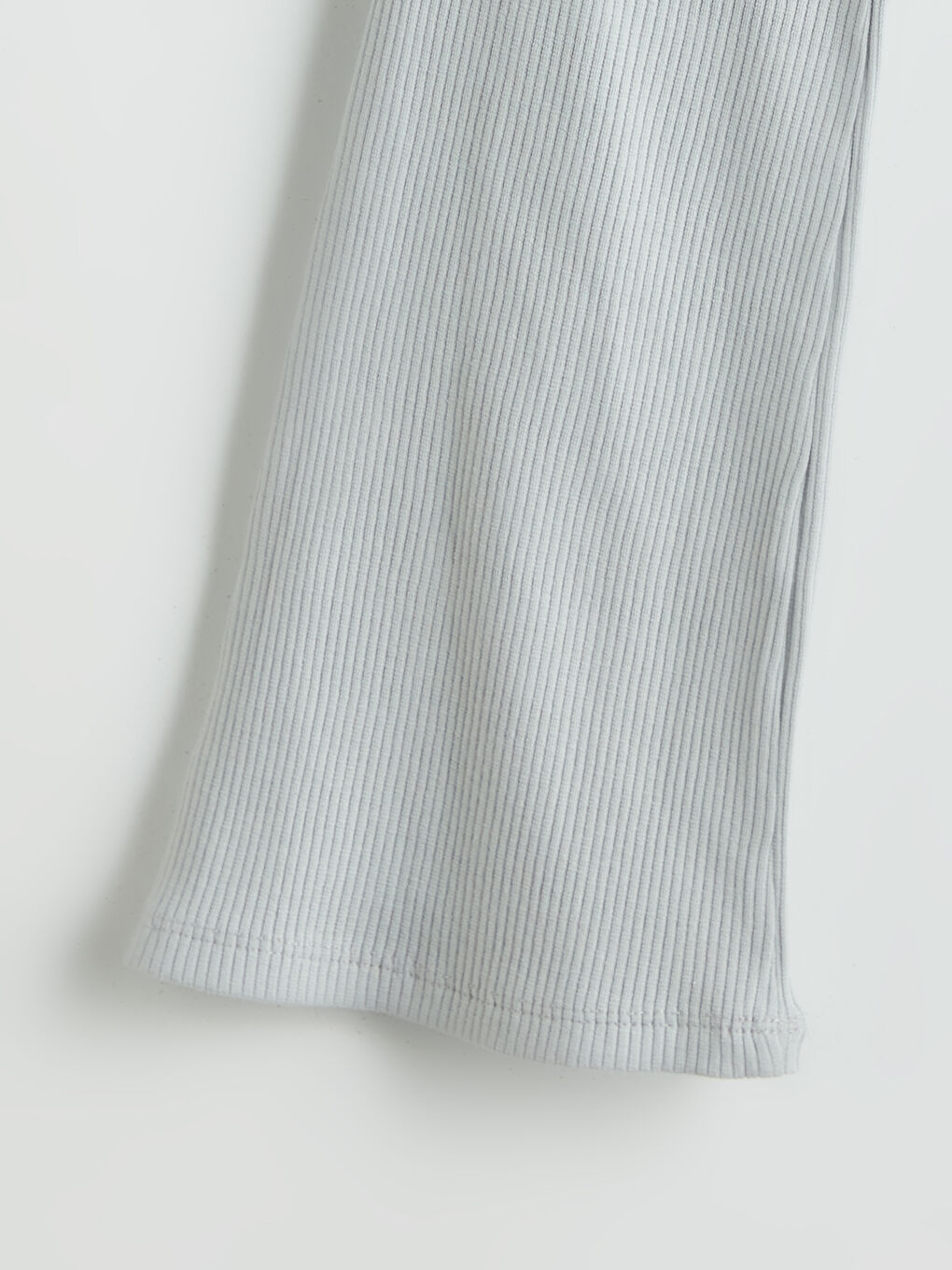 Gri Fitilli İspanyol Paça Kız Çocuk Tayt-2