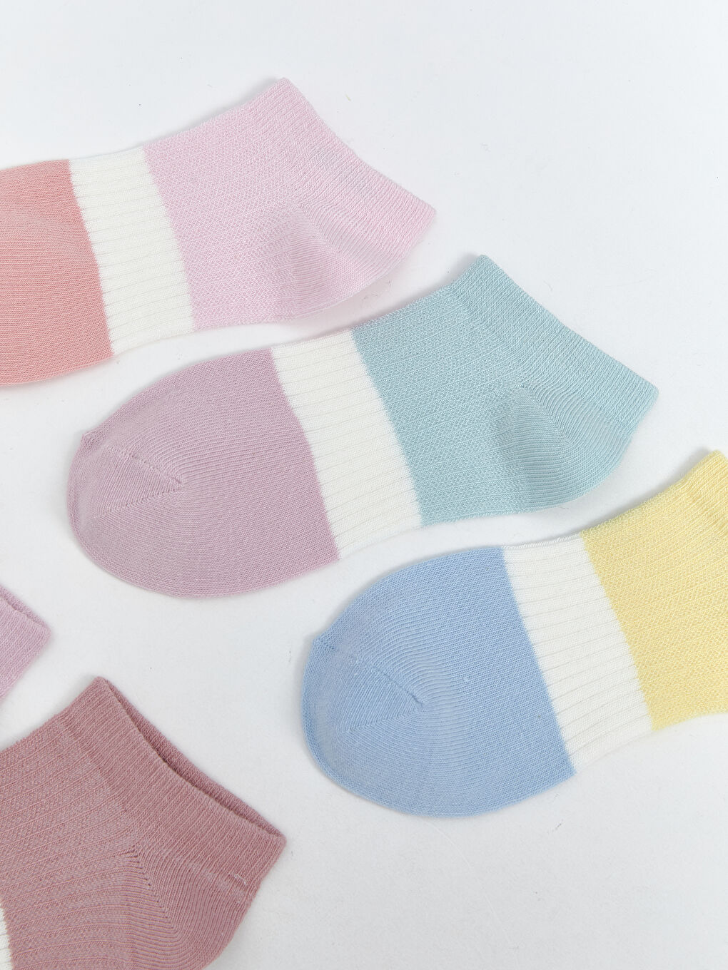 Color Block Girls' Booties Socks 5 Pack -S5PK54Z4-M0T