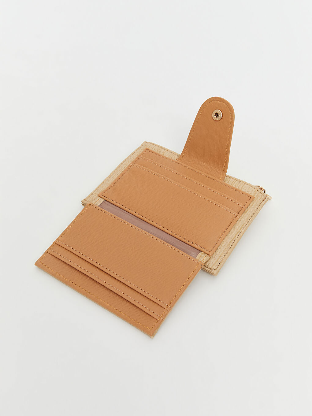 Bej Fermuarlı Kadın Cüzdan-2