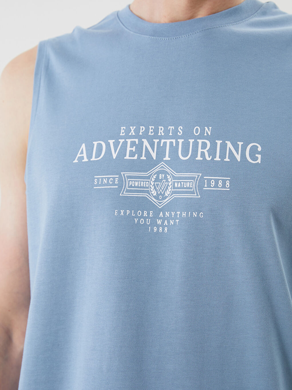 Чоловіча майка з круглим вирізом з принтом-2