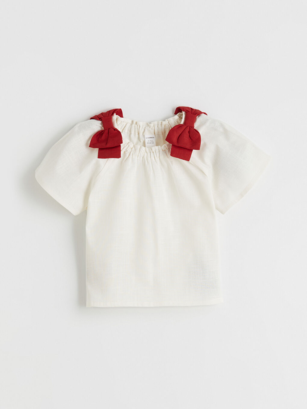 Bow Detail Baby Girl T-Shirt and Short Skirt Set-1