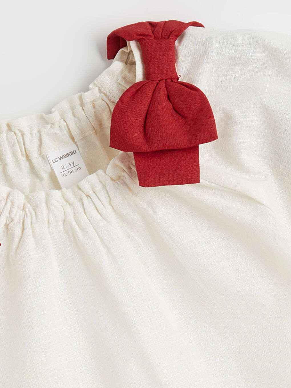 Bow Detail Baby Girl T-Shirt and Short Skirt Set-2