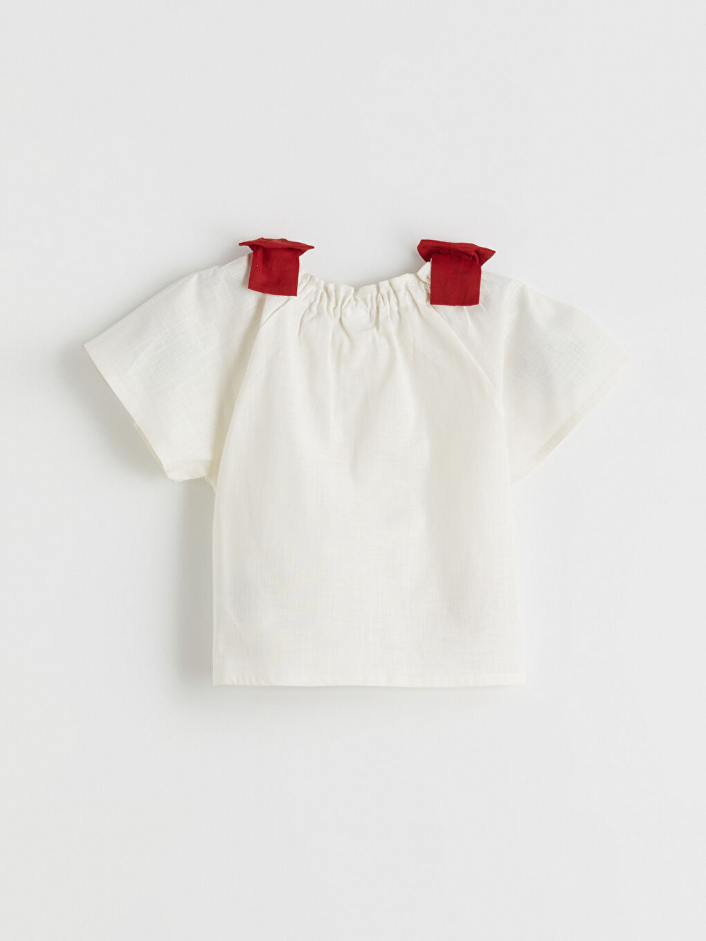 Bow Detail Baby Girl T-Shirt and Short Skirt Set-3