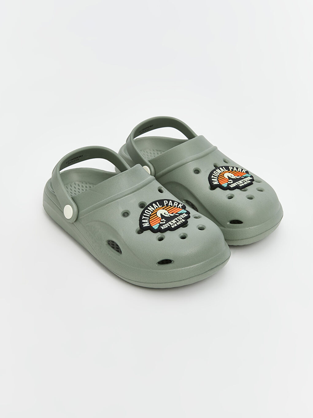 Yeşil Baskılı Erkek Çocuk Plaj Sandaleti