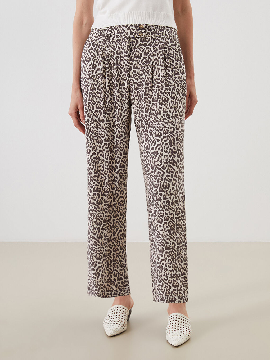 LCWAIKIKI Classic Woman BROWN Trousers -S5PL75Z8-LQY
