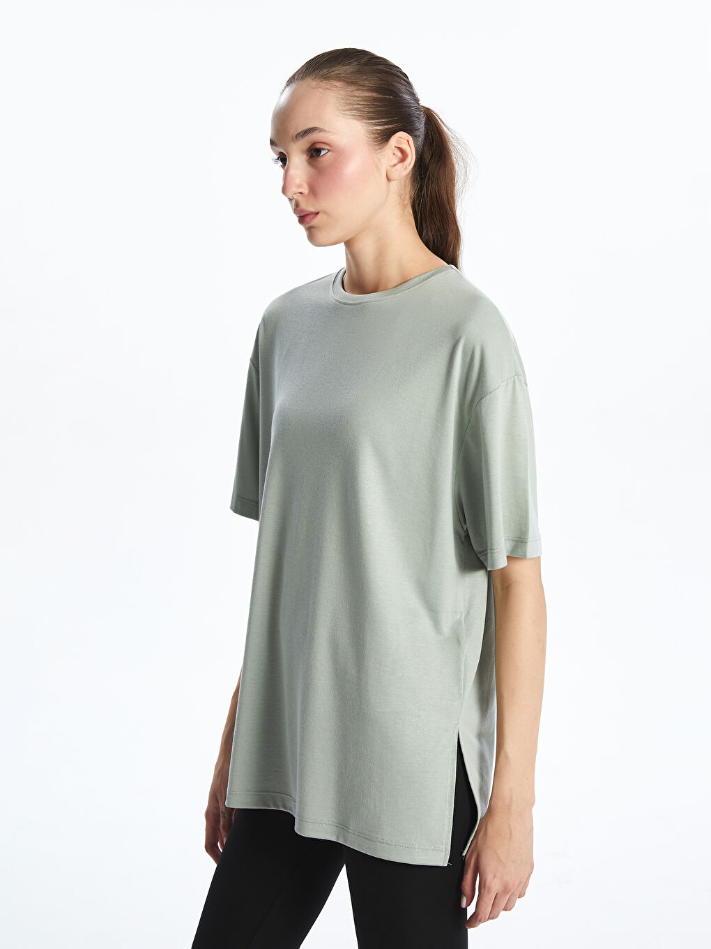 Woman GREEN Sports T-Shirt -S5PL79Z8-J1L