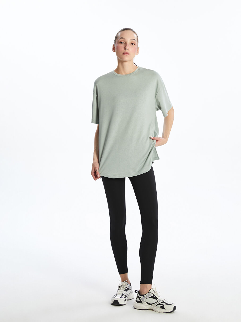 Woman GREEN Sports T-Shirt -S5PL79Z8-J1L
