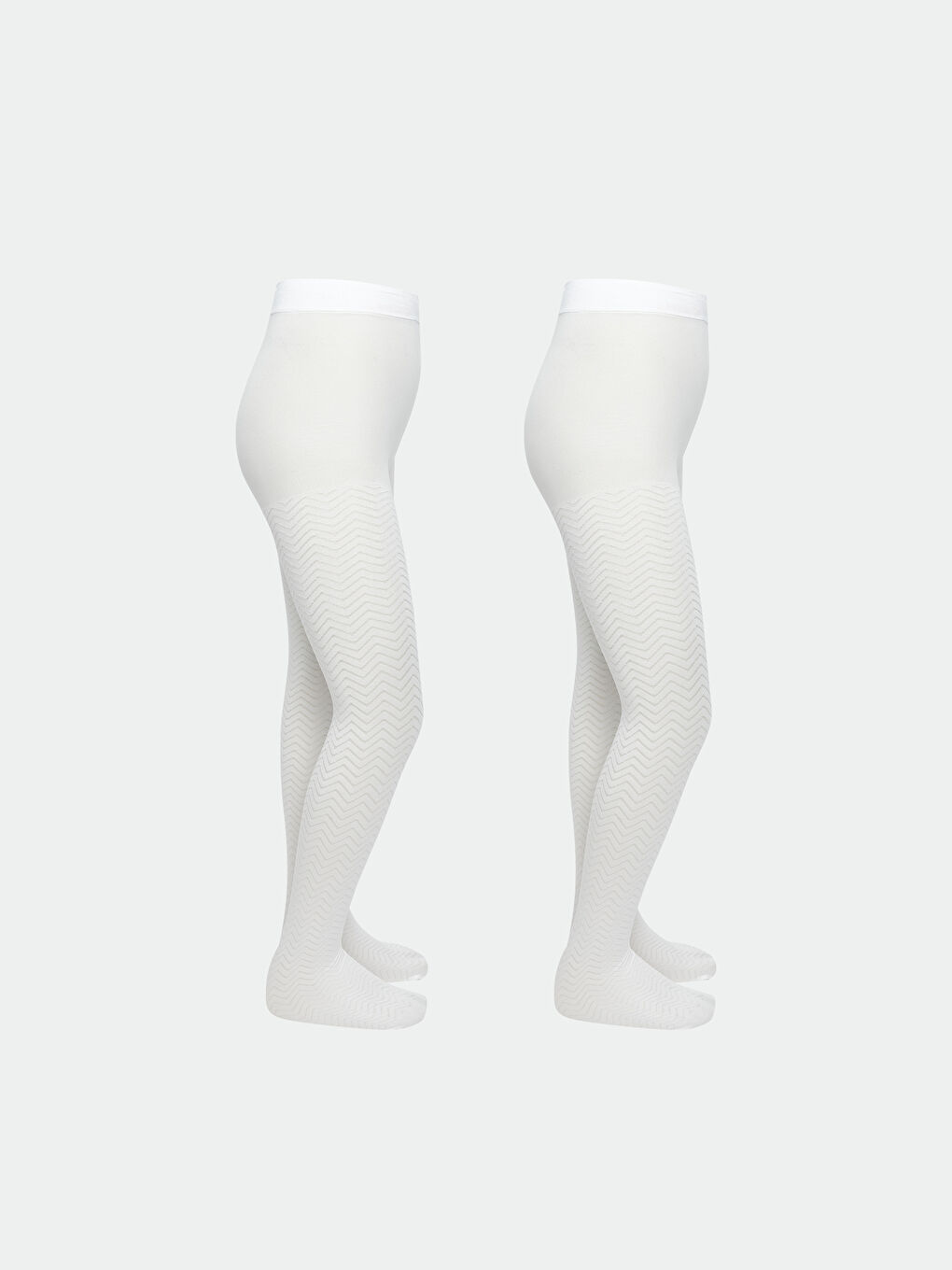 Ekru Kız Çocuk Külotlu Çorap 2'li