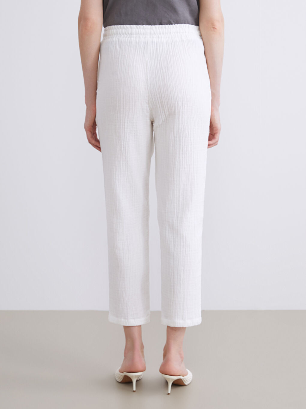 LCWAIKIKI Classic Woman WHITE Trousers -S5PL92Z8-Q6K