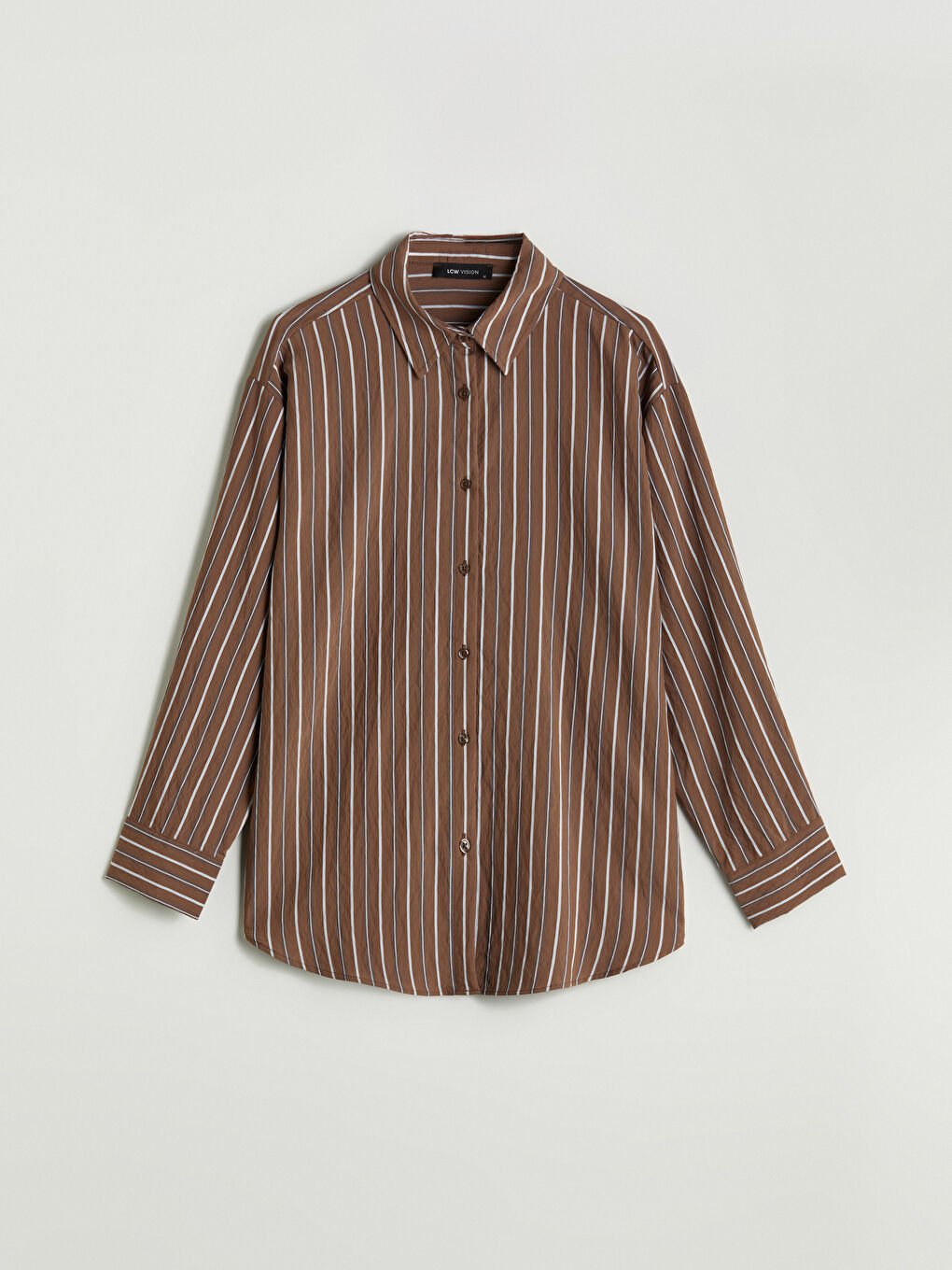 Striped Oversize Women's Shirt -S5PL99Z8-LEW