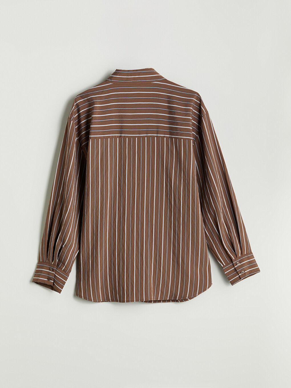 Striped Oversize Women's Shirt -S5PL99Z8-LEW