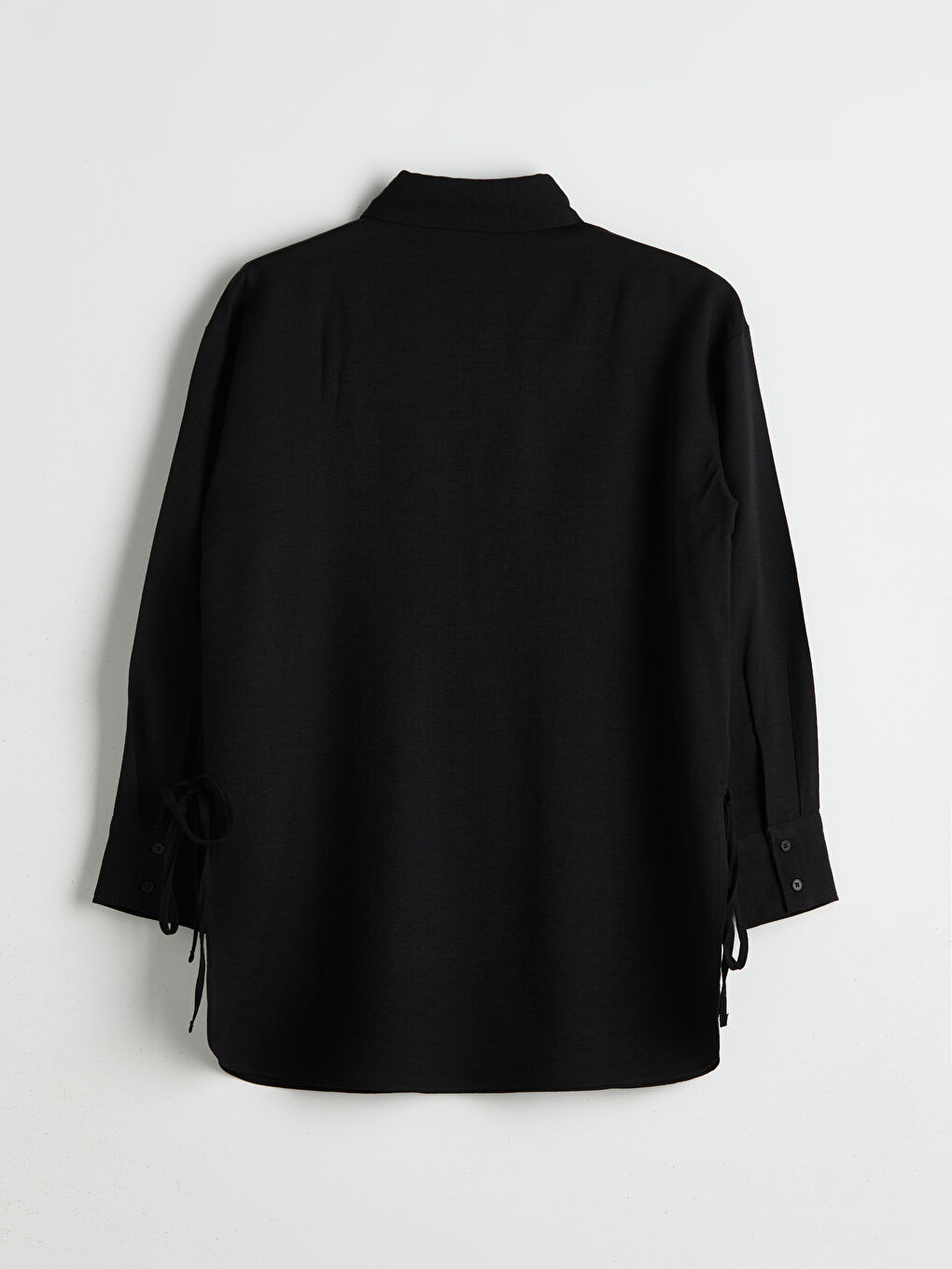 LCW Modest Siyah Loose Fit Kadın Gömlek Tunik - 5