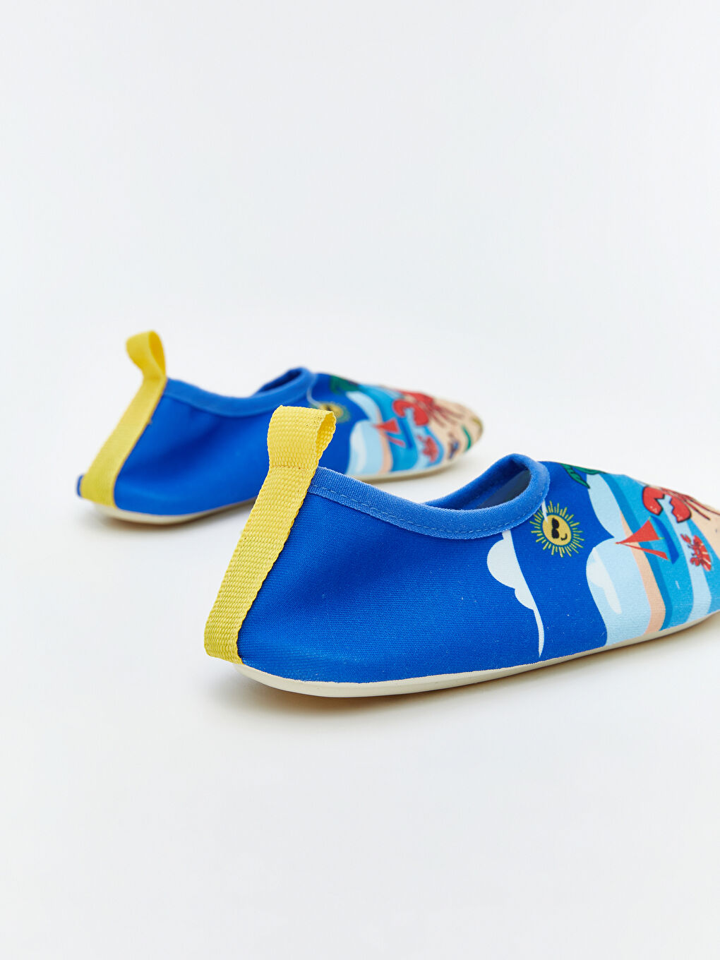 Mavi Baskılı Erkek Bebek Deniz Ayakkabısı-4