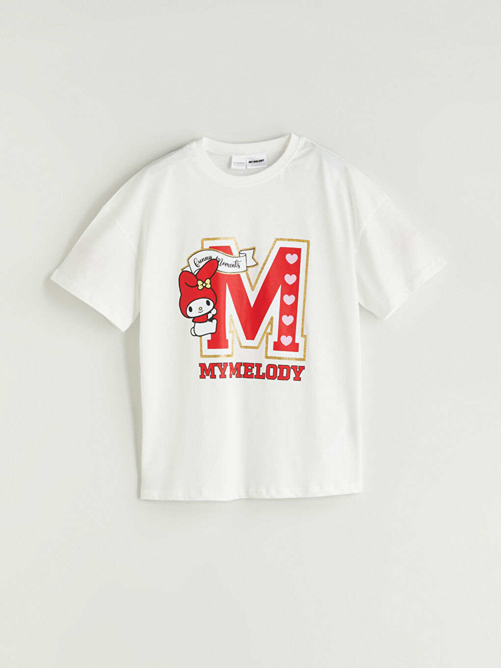 Ekru Bisiklet Yaka My Melody Baskılı Kız Çocuk Pijama Üst