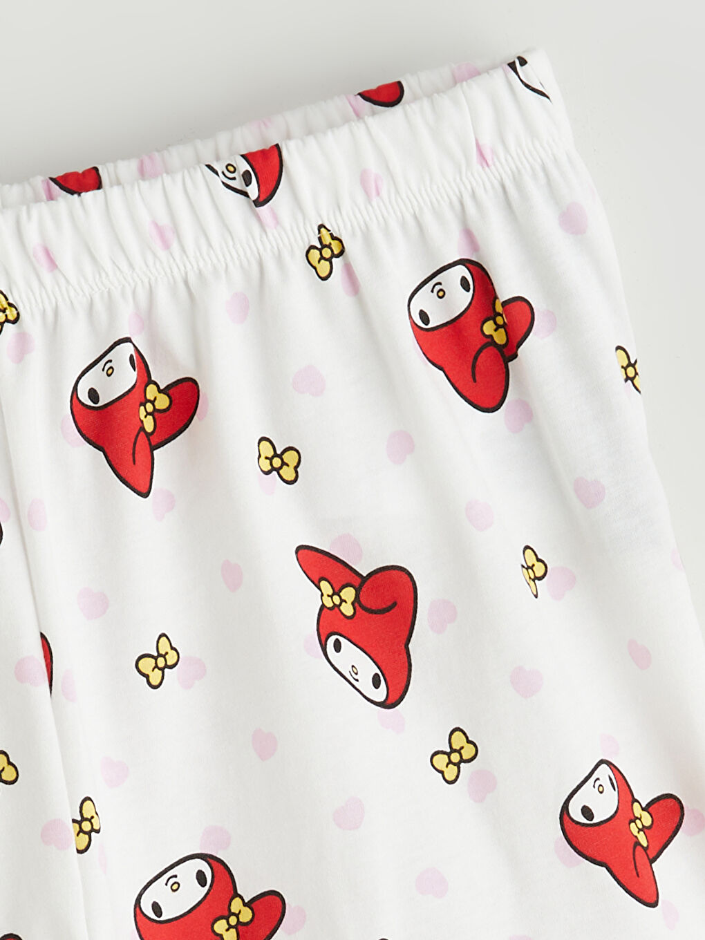 Ekru Beli Lastikli My Melody Baskılı Kız Çocuk Pijama Şort-1