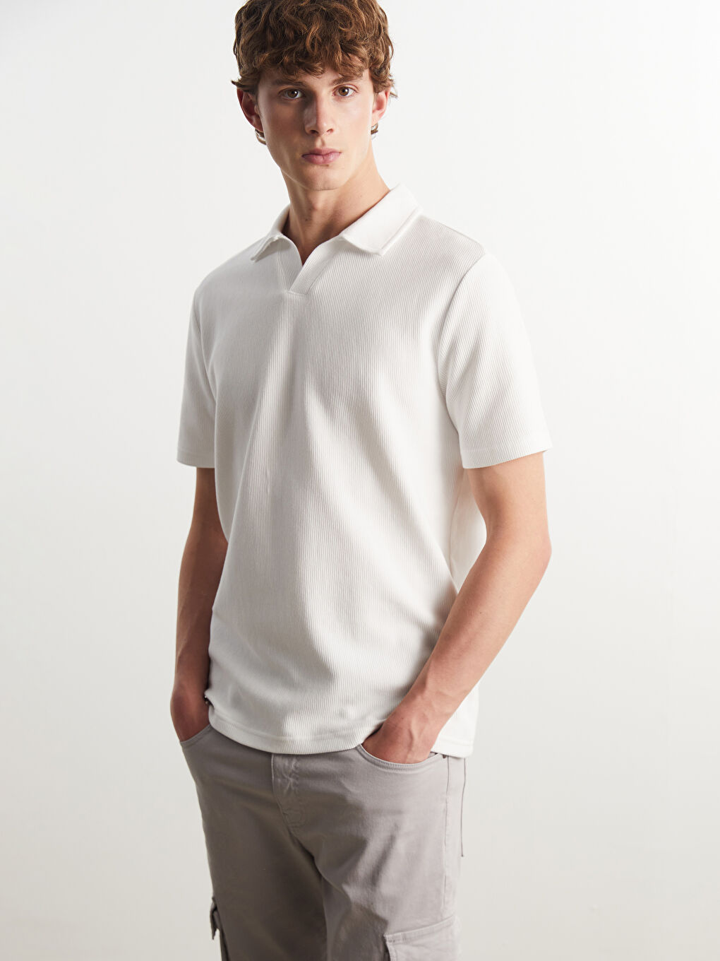 Men's Polo Neck T-Shirt -S5PM41Z8-R9J