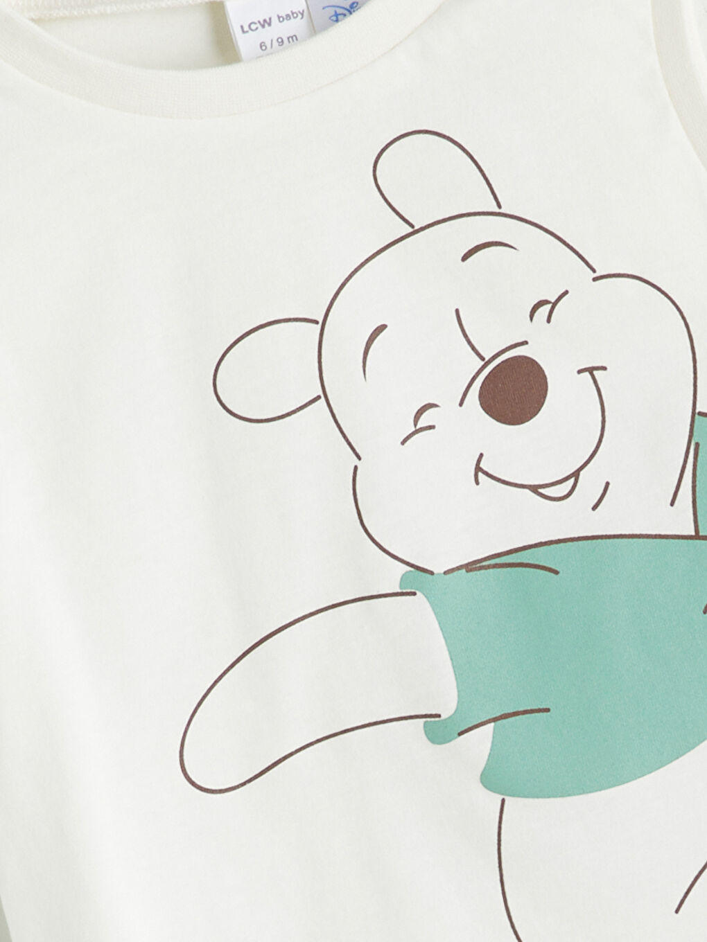 Ekru Winnie the Pooh Baskılı Erkek Bebek Atlet-2