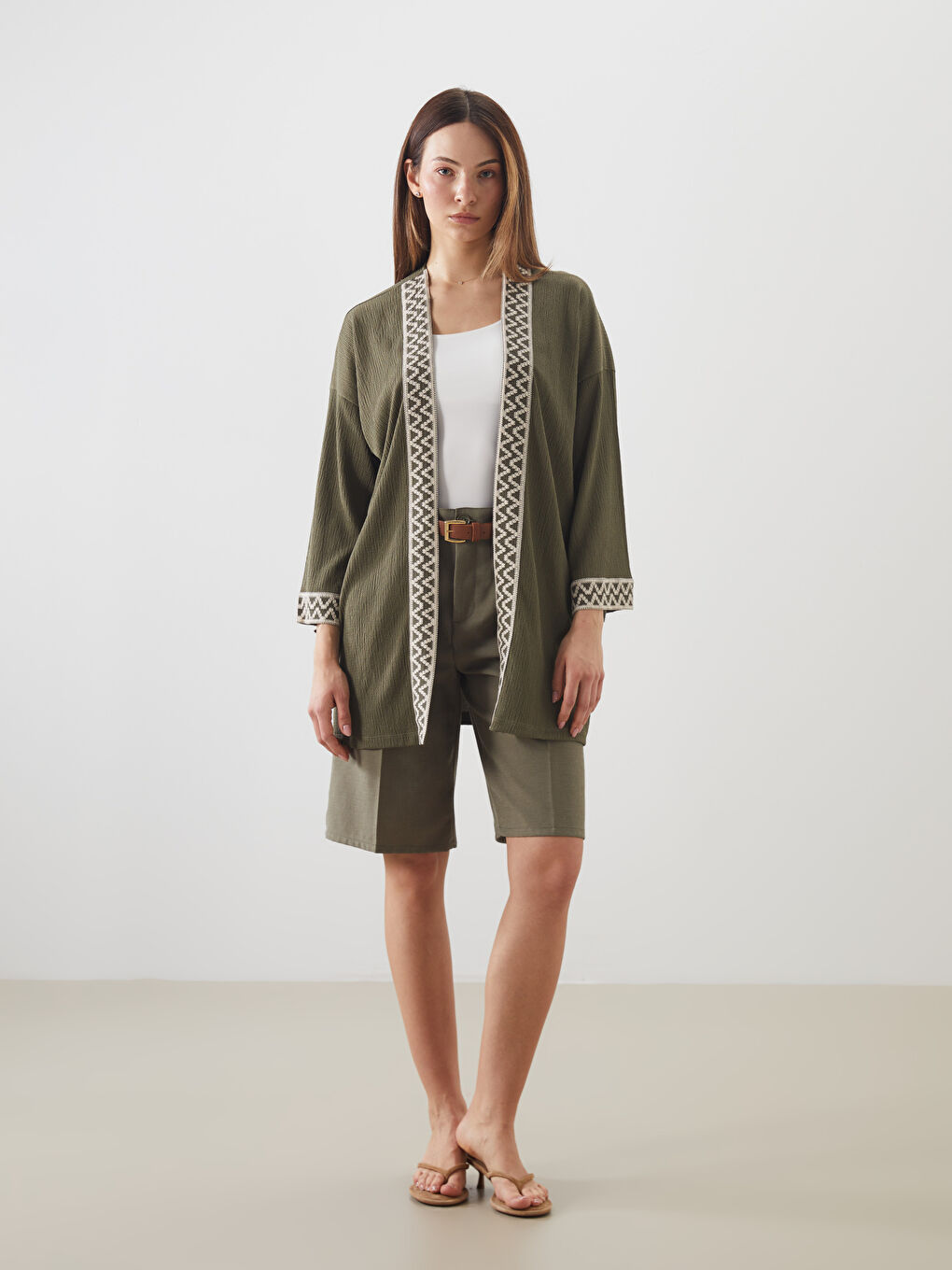 LCWAIKIKI Classic Woman KHAKI Cardigan -S5PM59Z8-JYN