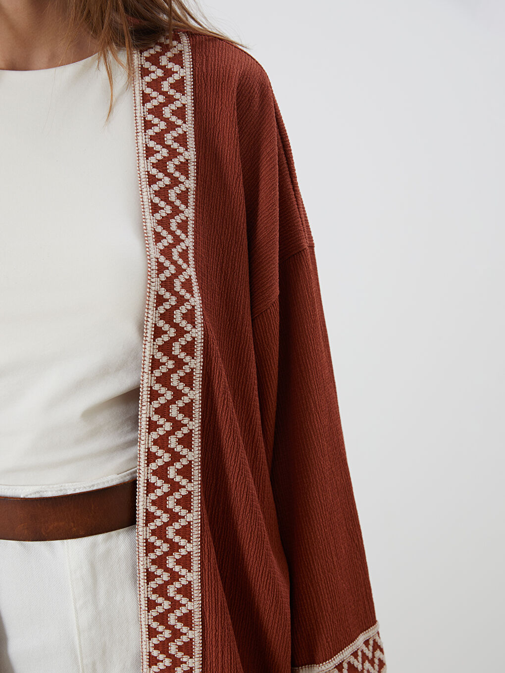 LCWAIKIKI Classic Woman BROWN Cardigan -S5PM59Z8-R1W