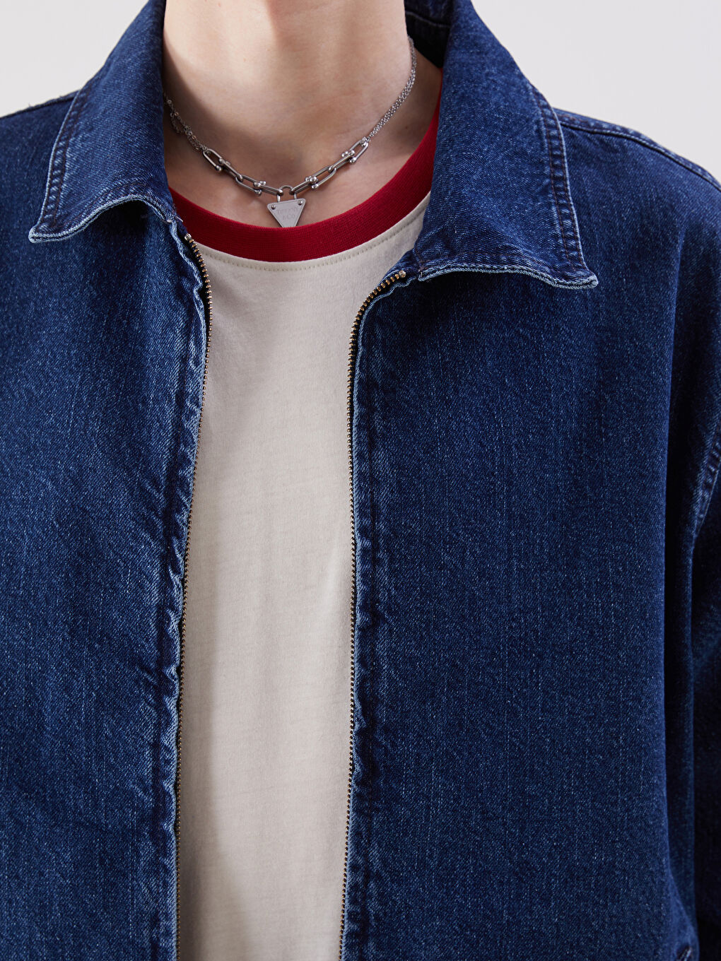 İndigo Rahat Kalıp Erkek Jean Ceket-2