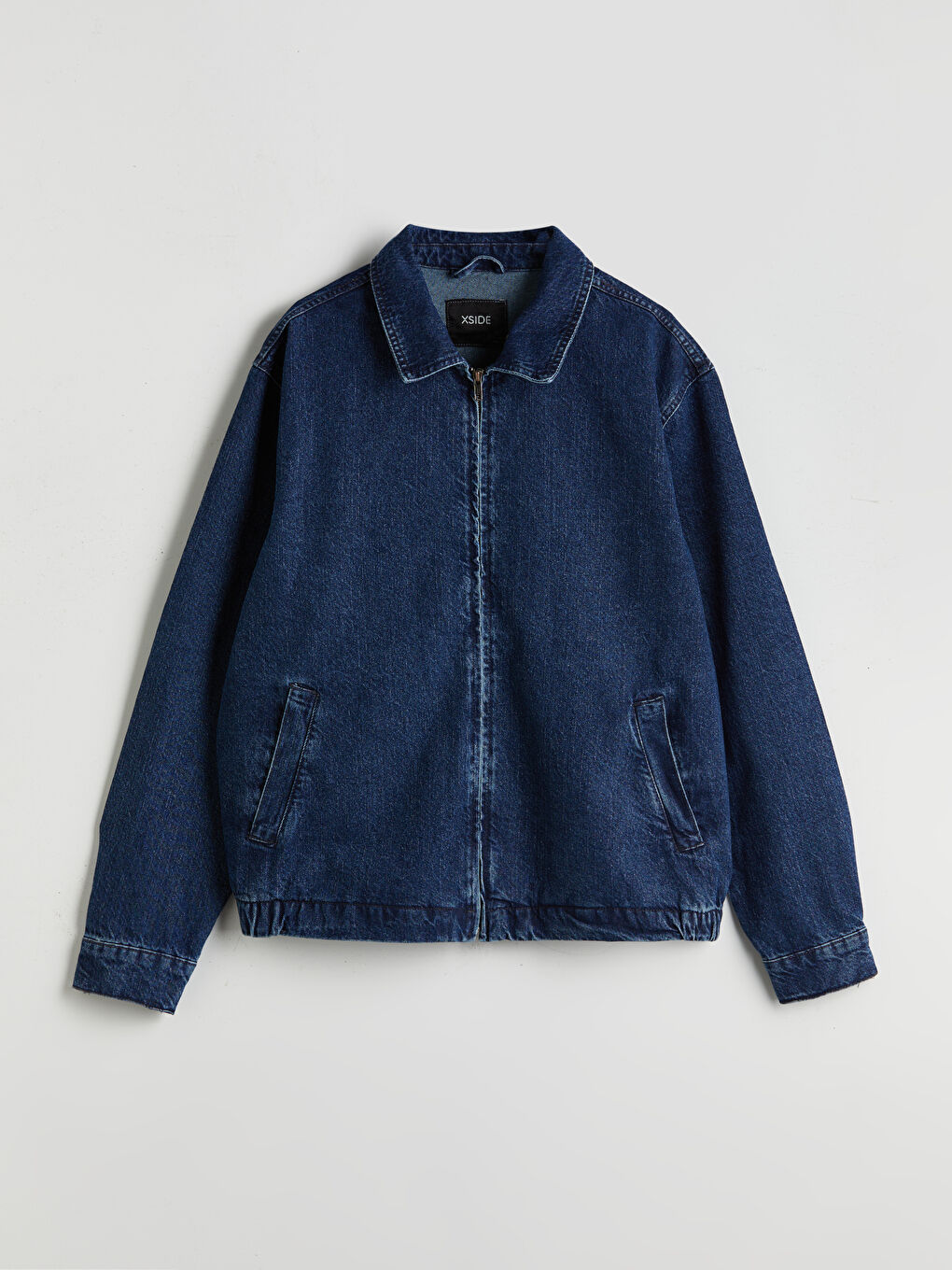 İndigo Rahat Kalıp Erkek Jean Ceket-4