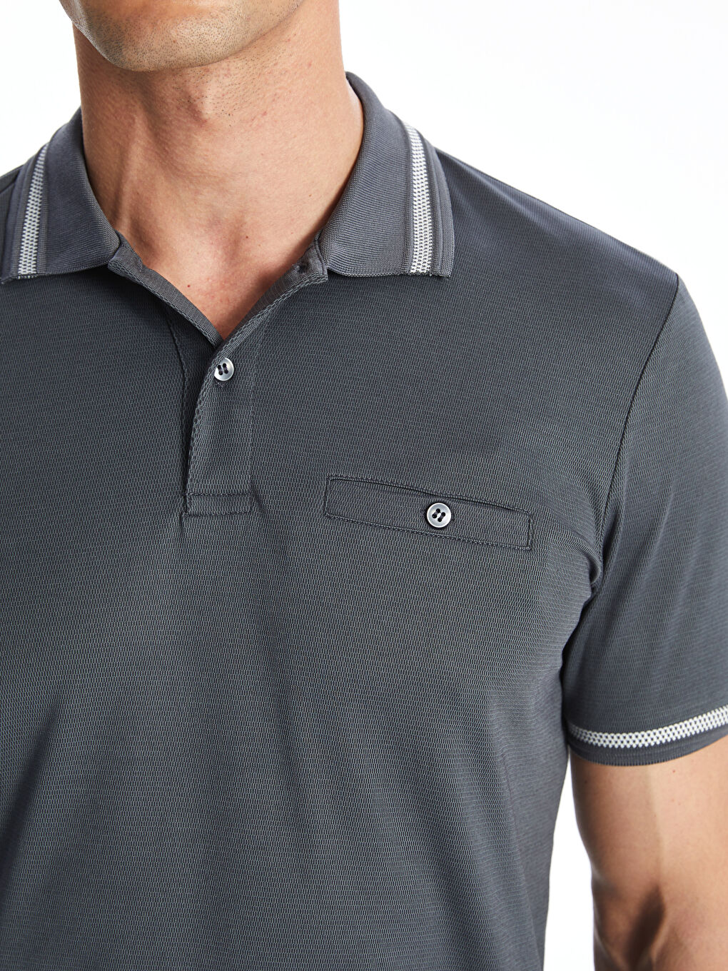 LCWAIKIKI Classic Man ANTHRACITE T-Shirt -S5PN05Z8-MHH