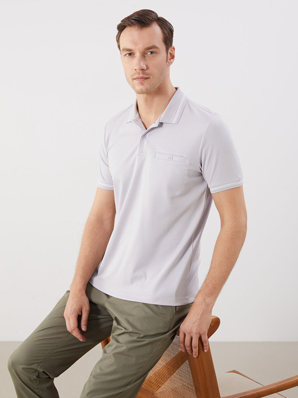 LCWAIKIKI Classic Man GREY T-Shirt -S5PN05Z8-MKJ
