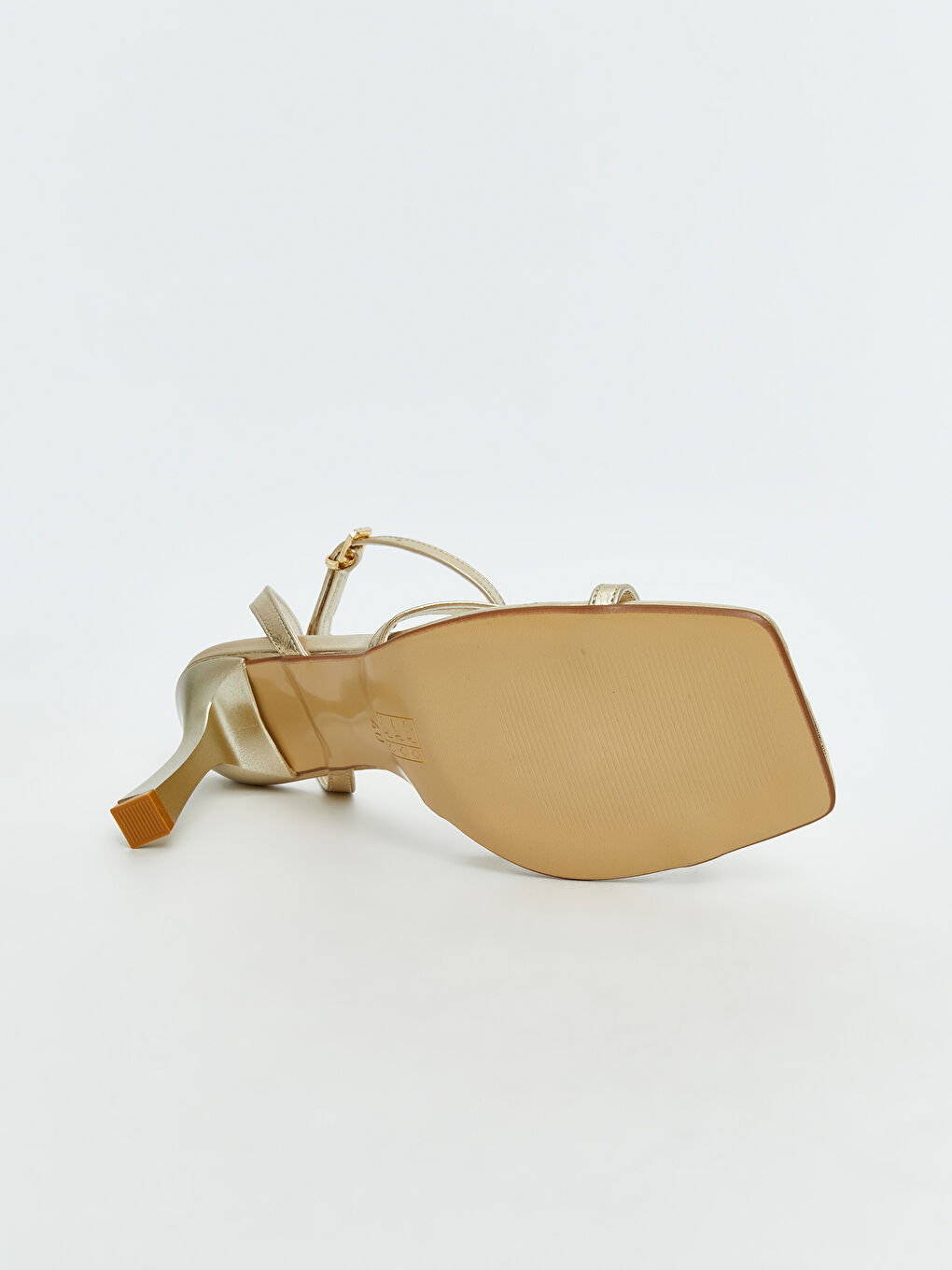 Sarı Bilekten Bağlamalı Kadın Topuklu Ayakkabı-3