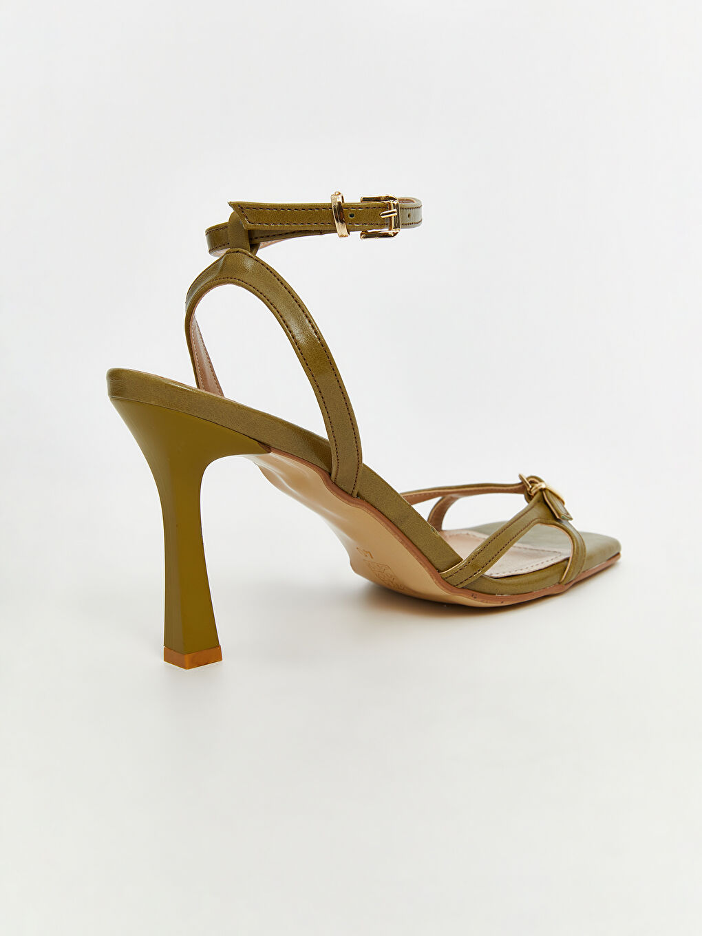 Yeşil Bilekten Bağlamalı Kadın Topuklu Ayakkabı-4