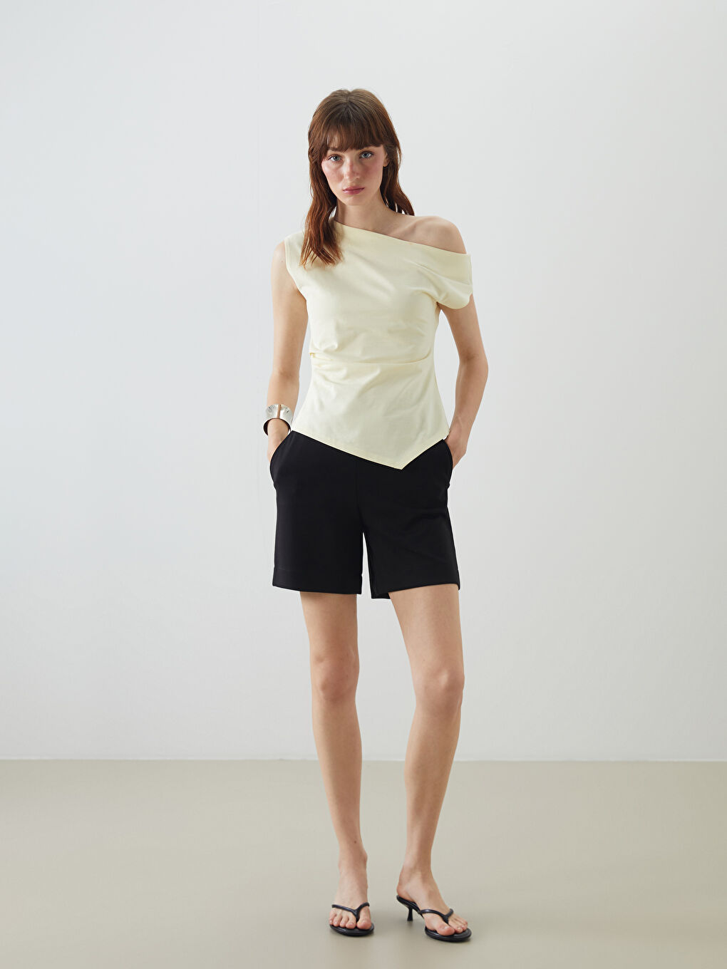 LCW Vision Elasticated Waist Women's Shorts -S5PN33Z8-CVL