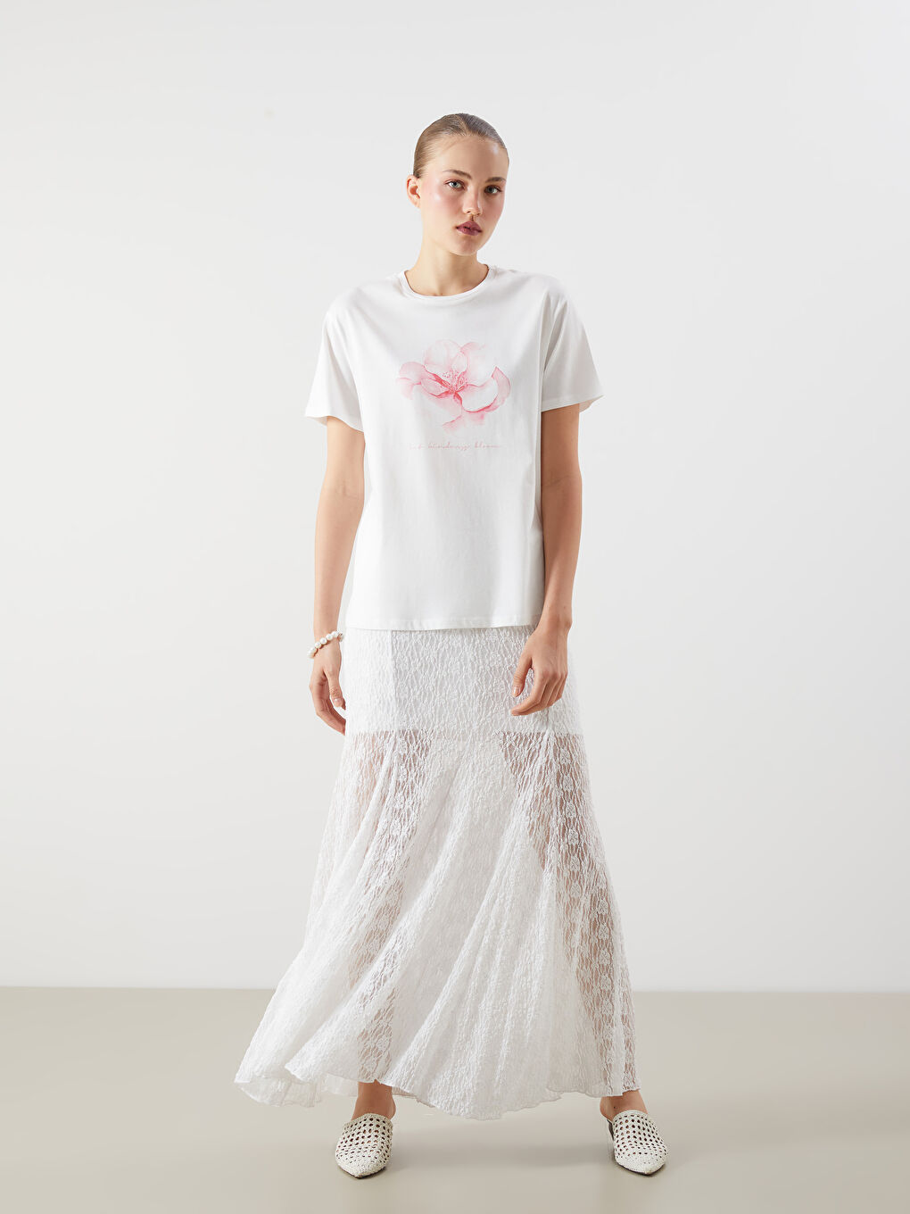 Woman WHITE Skirt -S5PN38Z8-Q6K