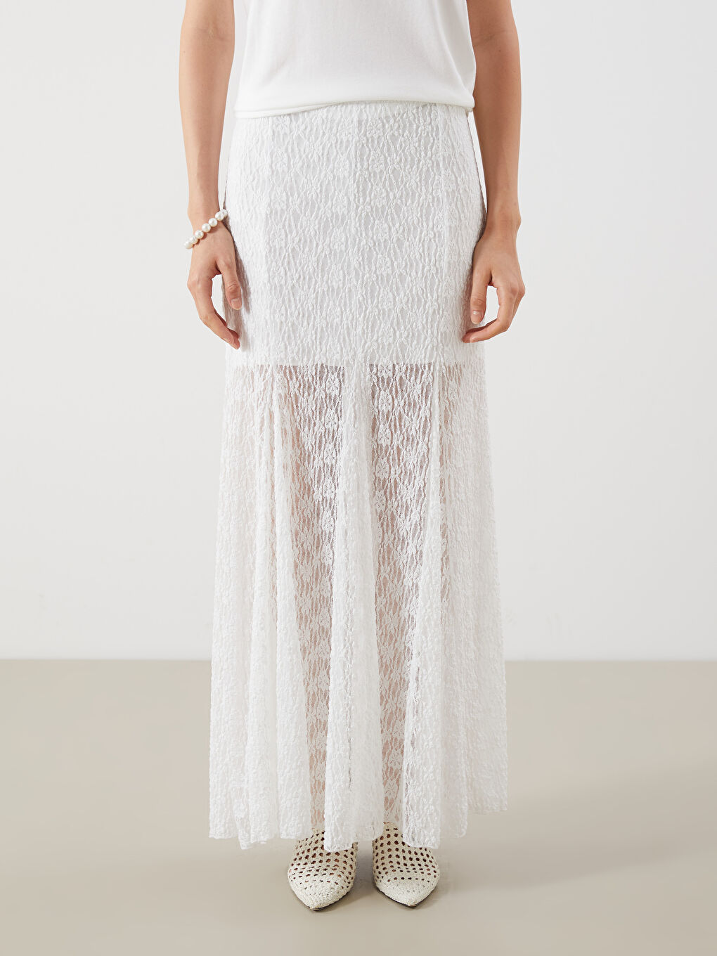 Woman WHITE Skirt -S5PN38Z8-Q6K