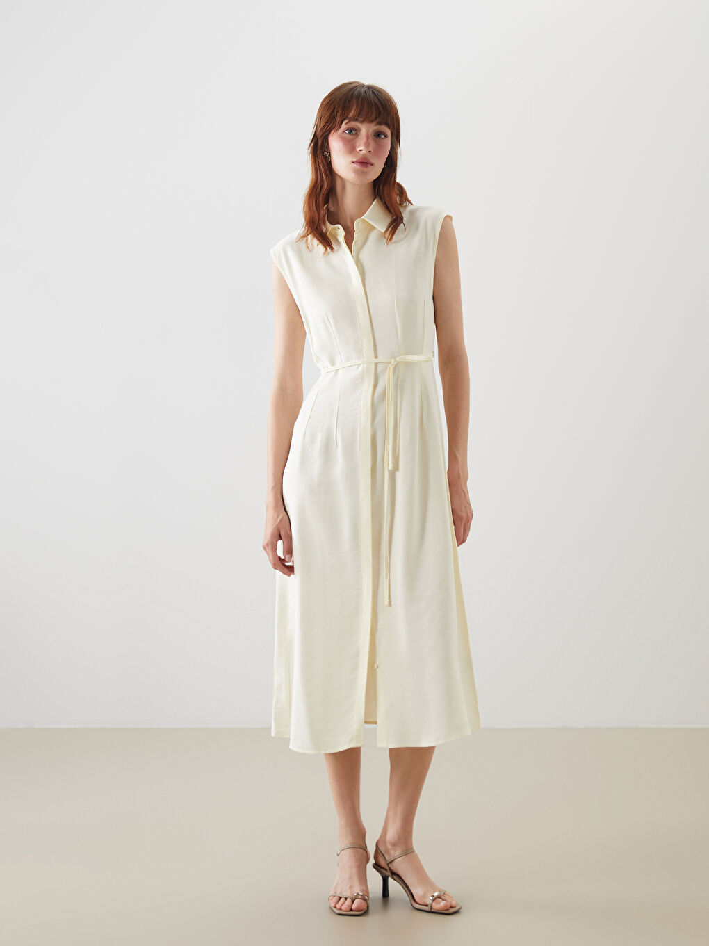 Woman YELLOW Shirt Dress -S5PN67Z8-ZVF