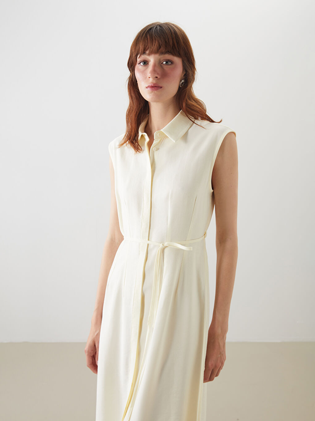 Woman YELLOW Shirt Dress -S5PN67Z8-ZVF