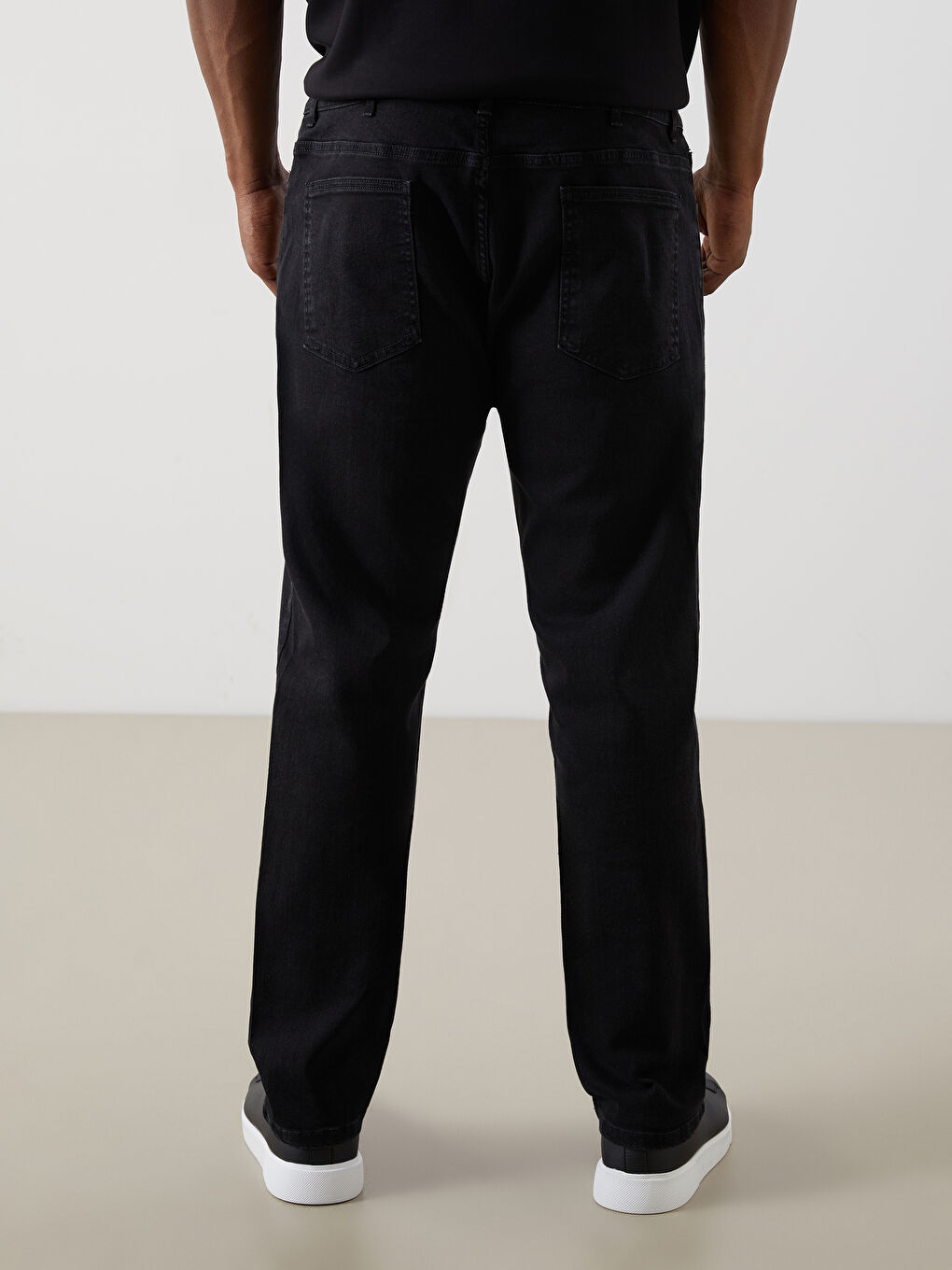 Siyah Büyük Beden 779 Regular Fit Erkek Jean Pantolon-3